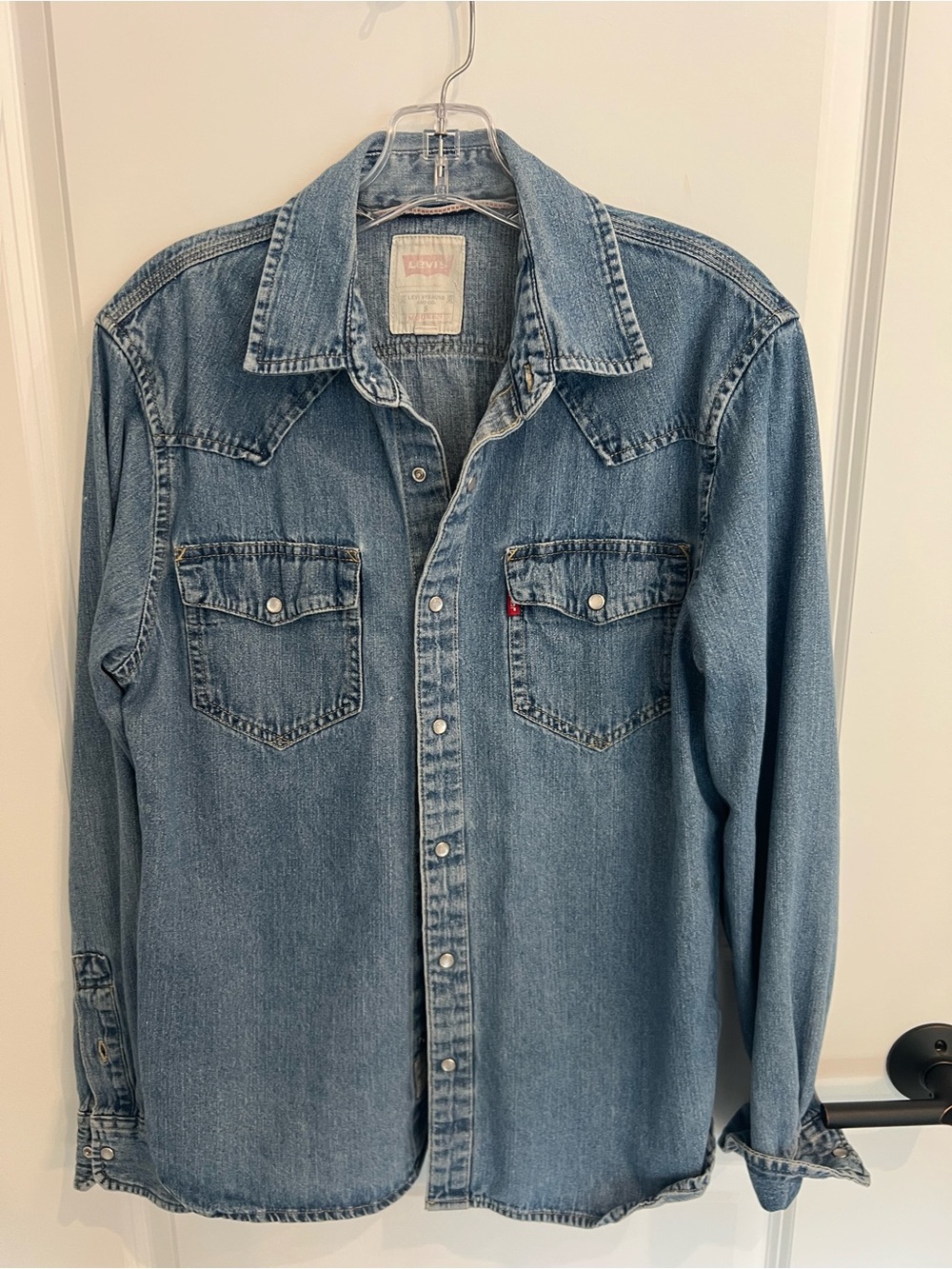 Levi’s Strauss Jean Jacket Shirt Modern w/Opal Front Snaps Size S